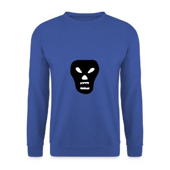 skull devil skull head demon pirate coffin - Unisex Sweatshirt - royal blue - Front - Alina (178cm) & Michal (187cm)