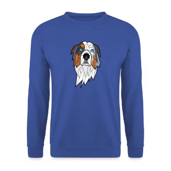 Berger Australien geometrique - Sweat-shirt Unisexe - bleu royal - Devant - Alina (178cm) & Michal (187cm)