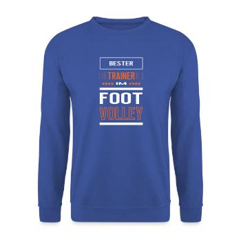 Footvolley Trainer Bester Footvolleytrainer Sport - Unisex Pullover - Royalblau - Vorne - Alina (178cm) & Michal (187cm)