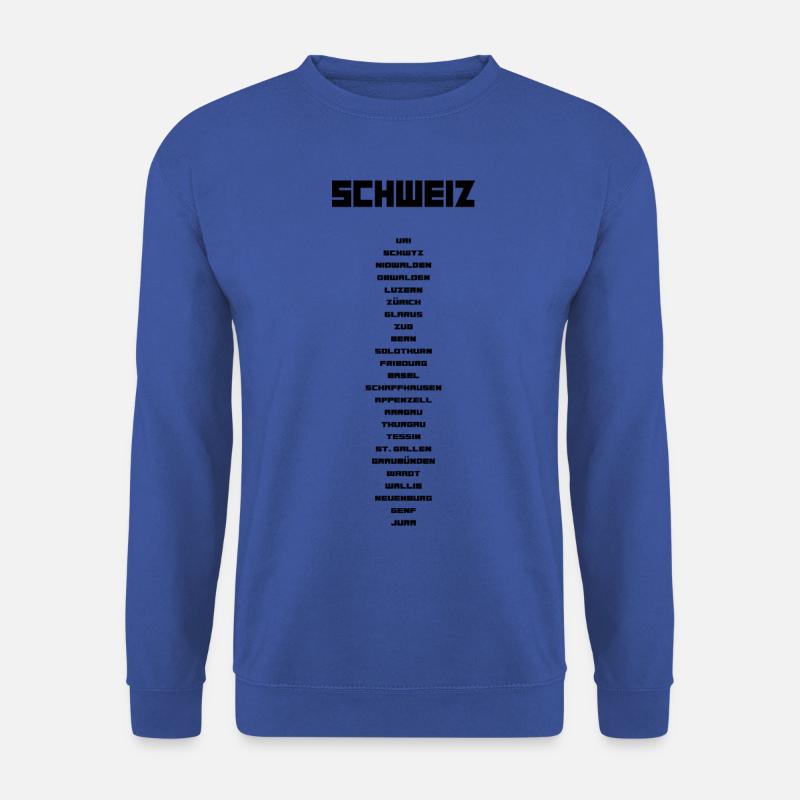 Schweizer Kantone schwarz - Unisex Pullover - Royalblau