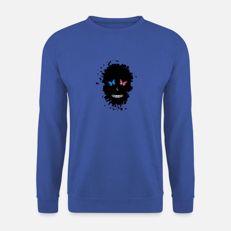 Schädelform Schmetterlingsfleck - Unisex Pullover - Royalblau