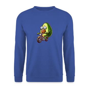 Moto Concombre Aventure Liberté - Sweat-shirt Unisexe - bleu royal - Devant - Alina (178cm) & Michal (187cm)