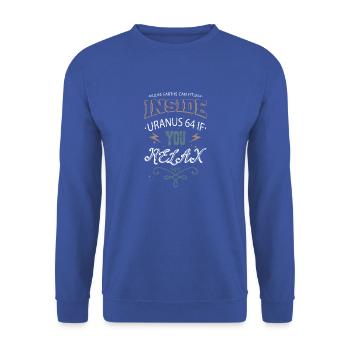 cadeau d’anniversaire cadeau amusant astronomie tshirt art - Sweat-shirt Unisexe - bleu royal - Devant - Alina (178cm) & Michal (187cm)