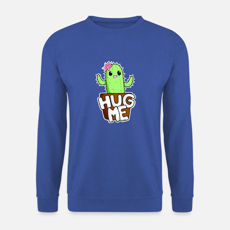 Hug Me Kaktus Selbstgestaltet Kawaii Japan - Unisex Pullover - Royalblau