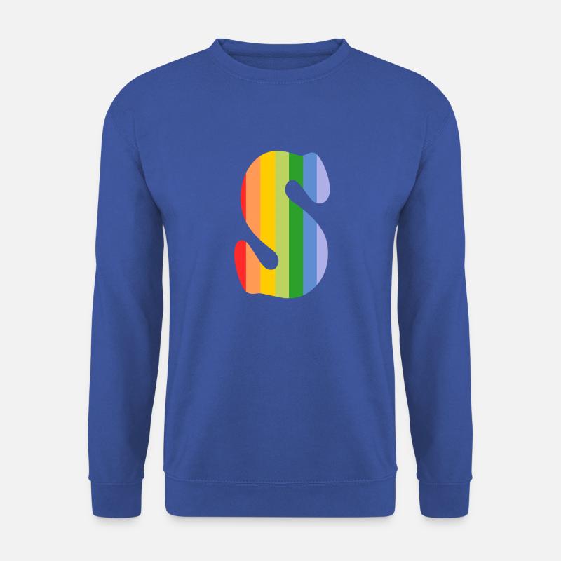 Buchstabe S Regenbogen - Unisex Pullover - Royalblau
