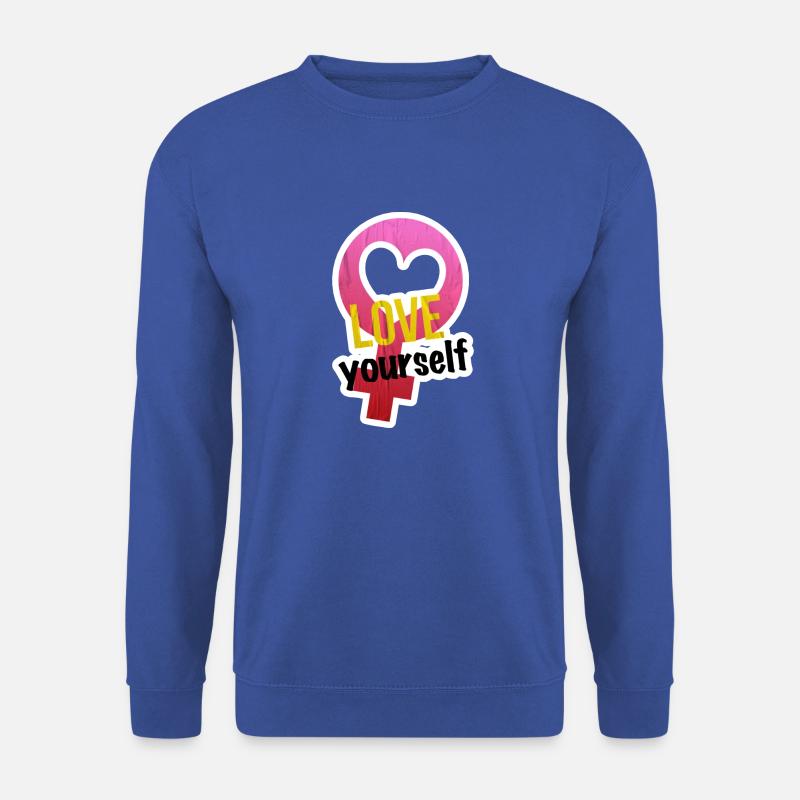 LOVE YOURSELF WOMAN POWER - Unisex Pullover - Royalblau