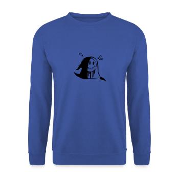Verwirrter Geist - Unisex Pullover - Royalblau - Vorne - Alina (178cm) & Michal (187cm)