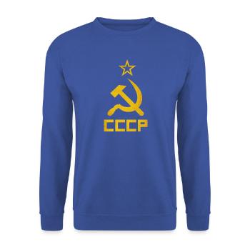 Hammer und Sichel - Unisex Pullover - Royalblau - Vorne - Alina (178cm) & Michal (187cm)