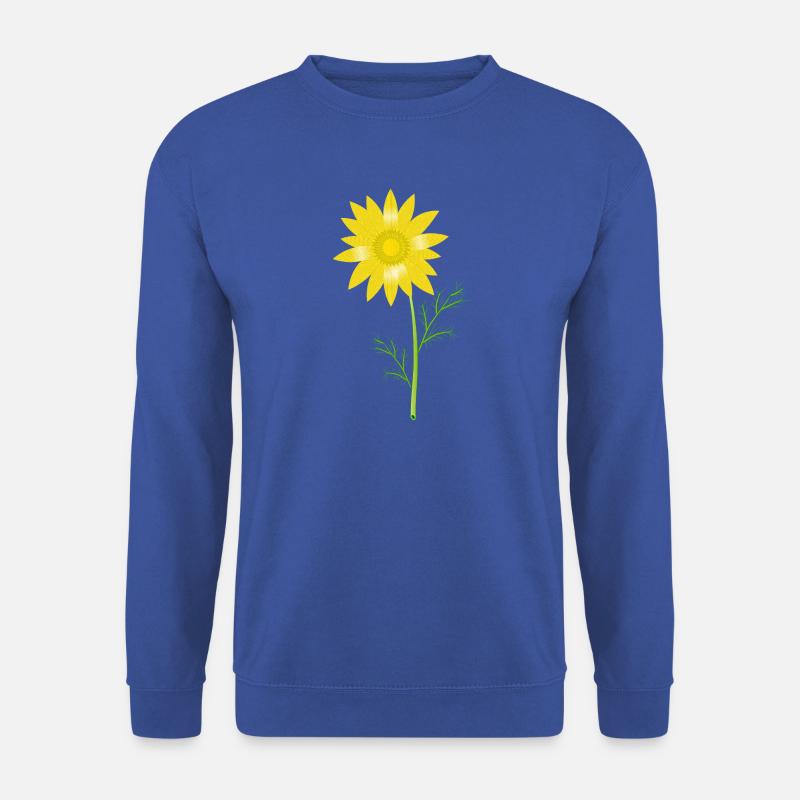Gelbes Frühlings-Adonisröschen – Blumenmotiv - Unisex Pullover - Royalblau