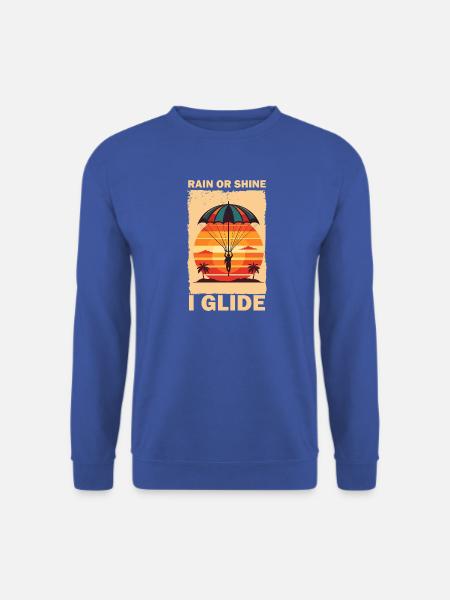 Sonnenuntergang mit Paraglider - Unisex Pullover - Royalblau