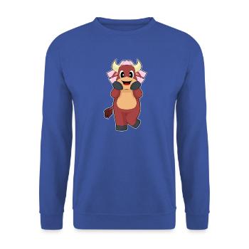 Stier Braut Schleier Hochzeit - Unisex Pullover - Royalblau - Vorne - Alina (178cm) & Michal (187cm)