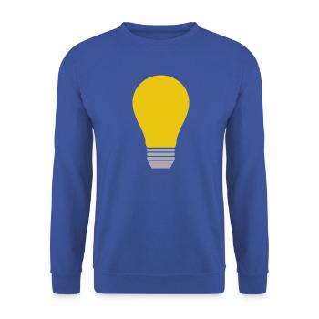 Glühbirne - Unisex Pullover - Royalblau - Vorne - Alina (178cm) & Michal (187cm)