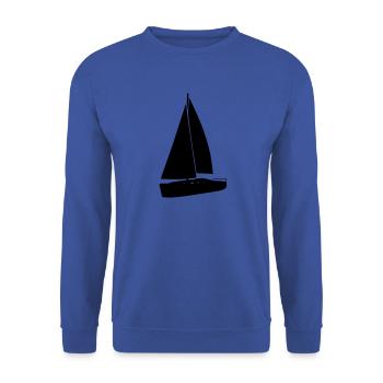 Voilier noir - Sweat-shirt Unisexe - bleu royal - Devant - Alina (178cm) & Michal (187cm)