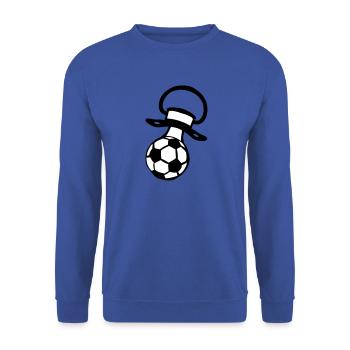 football tetine bebe sucette 0 - Sweat-shirt Unisexe - bleu royal - Devant - Alina (178cm) & Michal (187cm)