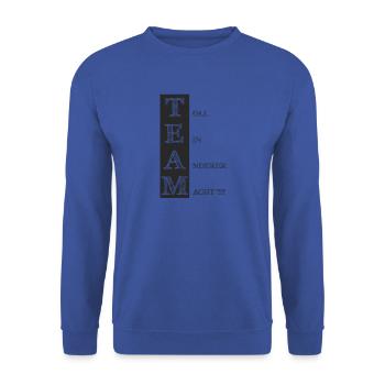 TEAM Toll ein anderer machts schwarz - Unisex Pullover - Royalblau - Vorne - Alina (178cm) & Michal (187cm)