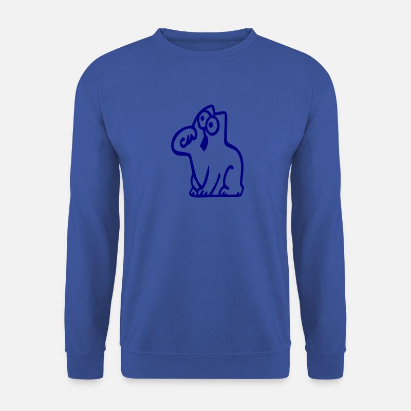 questioning creature with big eyes - Unisex Sweatshirt - royal blue