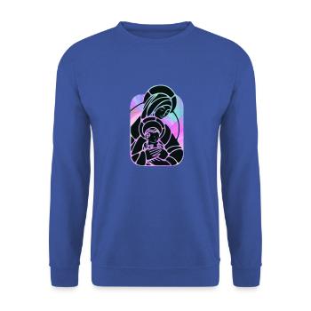 Christentum - Unisex Pullover - Royalblau - Vorne - Alina (178cm) & Michal (187cm)