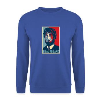 Beauregard - Unisex Pullover - Royalblau - Vorne - Alina (178cm) & Michal (187cm)