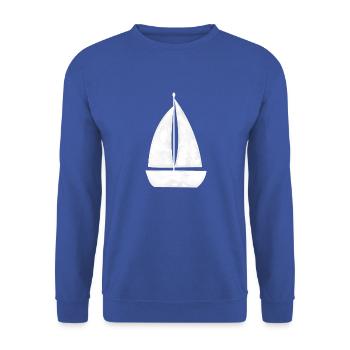 Voilier, Voilier, - Sweat-shirt Unisexe - bleu royal - Devant - Alina (178cm) & Michal (187cm)
