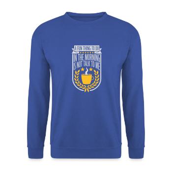 ne me parle pas - Sweat-shirt Unisexe - bleu royal - Devant - Alina (178cm) & Michal (187cm)