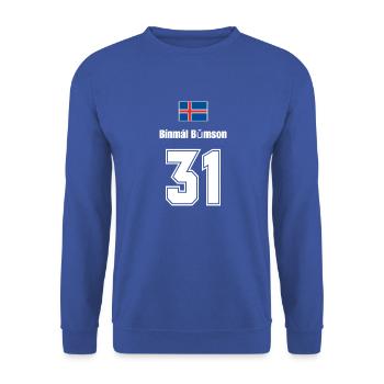 Island Trikot Nr.31 - Unisex Pullover - Royalblau - Vorne - Alina (178cm) & Michal (187cm)