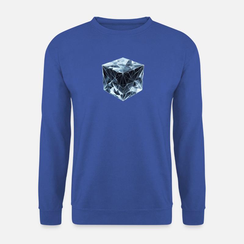 Ein Eiswürfel im Polygon-Stil - Unisex Pullover - Royalblau