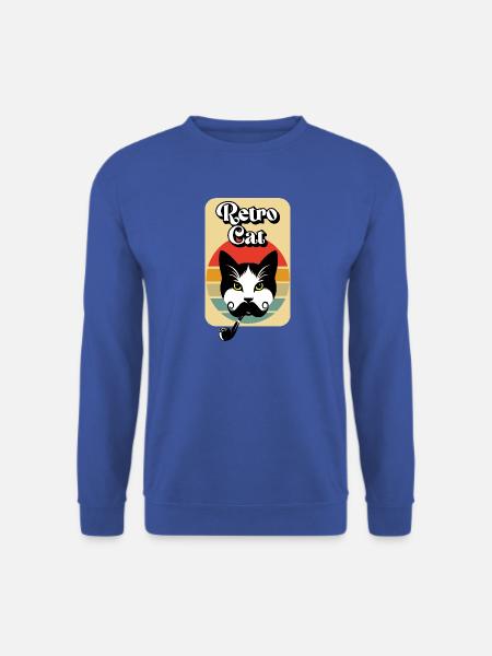 Retro-Katze - Unisex Pullover - Royalblau