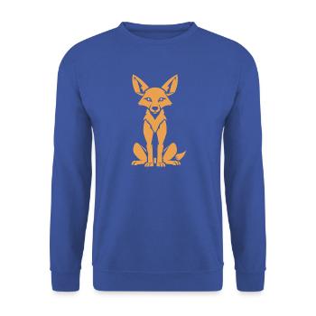 Schakal - Unisex Pullover - Royalblau - Vorne - Alina (178cm) & Michal (187cm)