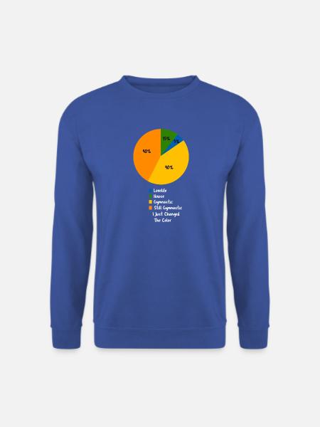 Gymnastik-Tortendiagramm Lustiges Turnerleben - Unisex Pullover - Royalblau