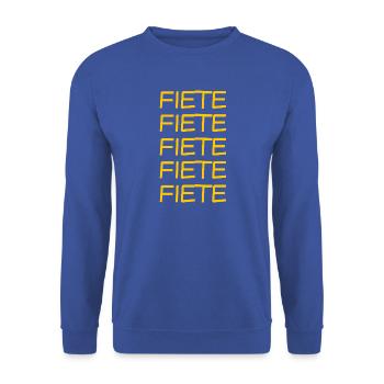 Junge Fiete - Unisex Pullover - Royalblau - Vorne - Alina (178cm) & Michal (187cm)
