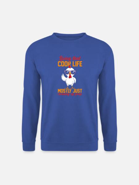 Farmer Rooster Flock Poultry Chicken - Unisex Pullover - Royalblau