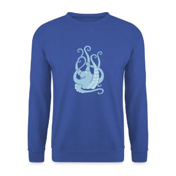 octopus squid cuttlefish scuba diving diver - Unisex Sweatshirt - royal blue - Front - Alina (178cm) & Michal (187cm)