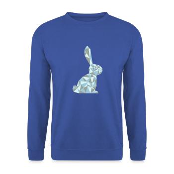 Hase - Unisex Pullover - Royalblau - Vorne - Alina (178cm) & Michal (187cm)