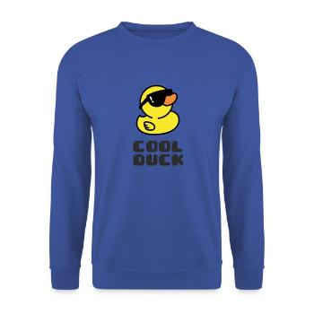 COOL DUCK - Unisex Pullover - Royalblau - Vorne - Alina (178cm) & Michal (187cm)