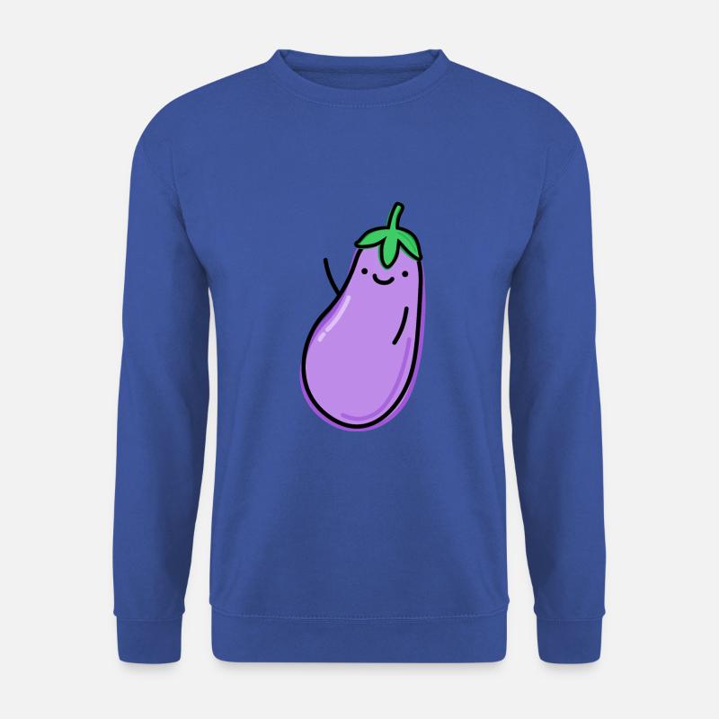Aubergine (Aubergine) - Unisex Pullover - Royalblau
