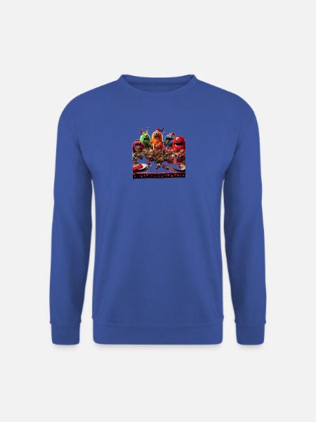 Humorvolle Monster-Weihnachtsszene - Unisex Pullover - Royalblau