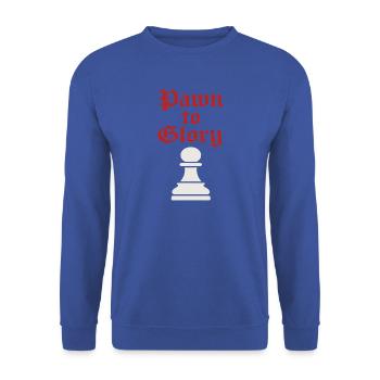 Bauer zum Ruhm - Unisex Pullover - Royalblau - Vorne - Alina (178cm) & Michal (187cm)