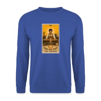 Keramiker | Töpfern Kunst Tarot - Unisex Pullover - Royalblau - Vorne - Alina (178cm) & Michal (187cm)