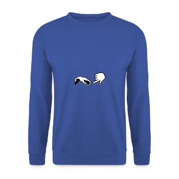 Geek - Sweat-shirt Unisexe - bleu royal - Devant - Alina (178cm) & Michal (187cm)