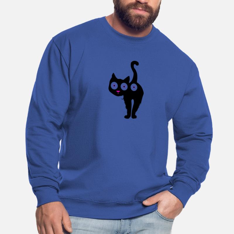 Katze mit drei Augen oder... Unisex Pullover