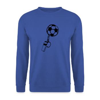 foot sifflet arbitre sport ballon - Sweat-shirt Unisexe - bleu royal - Devant - Alina (178cm) & Michal (187cm)