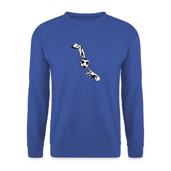 football deux main touche ballon homme dieu - Sweat-shirt Unisexe - bleu royal - Devant - Alina (178cm) & Michal (187cm)