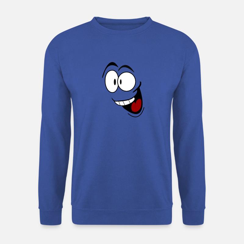 lustiges Cartoon Gesicht - Unisex Pullover - Royalblau