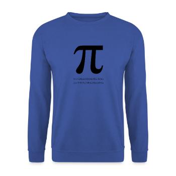 pi - Unisex Sweatshirt - royal blue - Front - Alina (178cm) & Michal (187cm)