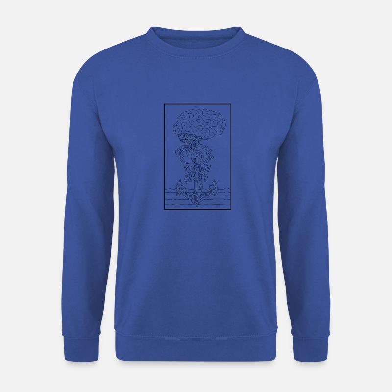 Anker zum Gehirn - Unisex Pullover - Royalblau