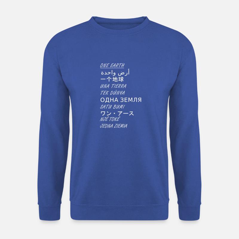 One Earth 10 Sprachen - Unisex Pullover - Royalblau