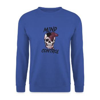 Mind Control Gaming-Design - Unisex Pullover - Royalblau - Vorne - Alina (178cm) & Michal (187cm)