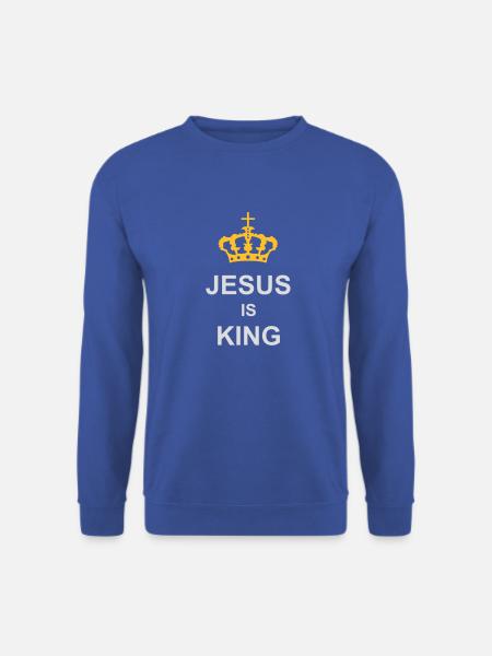 jesus is king quote - Unisex Sweatshirt - royal blue