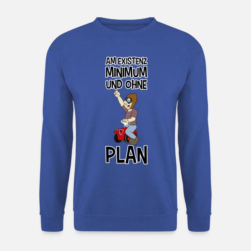 Am Existenzminimum und Pleite - Unisex Pullover - Royalblau
