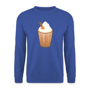 Herbst-Pumpkin-Gewürz-Latte - Unisex Pullover - Royalblau - Vorne - Alina (178cm) & Michal (187cm)